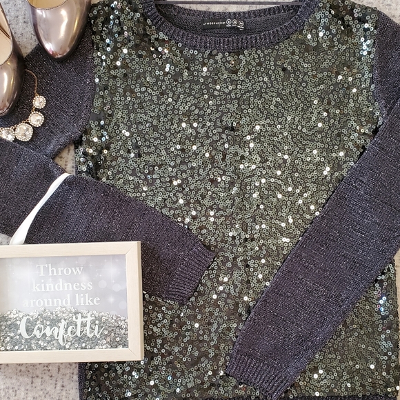 Sequin & Glitter Light Sweater - Picture 2 of 6